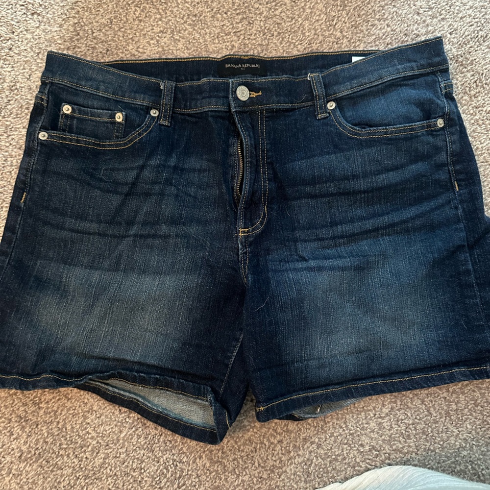 Women's Dark Blue Denim Shorts